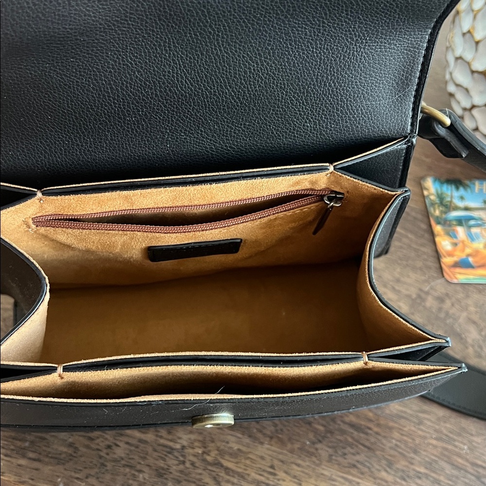 Angela Roi Hamilton satchel black vegan bag hand bag purse - Picture 4 of 5